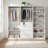 White Freestanding Walk in Wood Closet System
