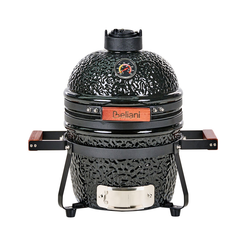 Beliani KAMADO 54cm W Kamado Charcoal Grill, Black