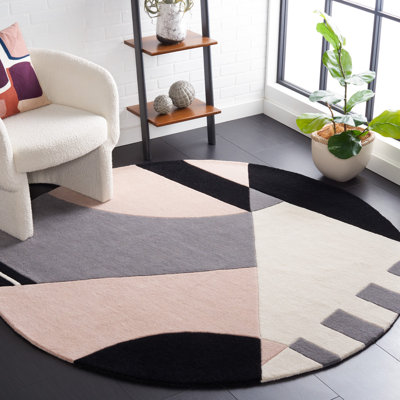 Tapis rose / ivoire