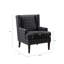 Chaise avec structure et siège en bois massif, chaise d'appoint rembourrée gris anthracite, structure à pieds, sièges de style-1142737255