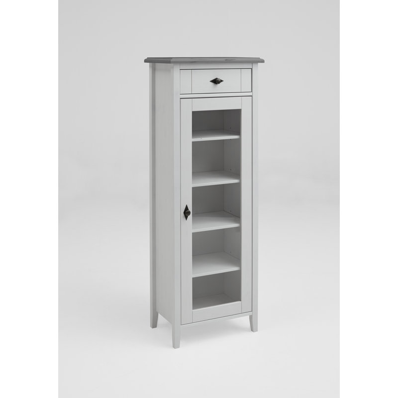 Mcgrew Linen Cabinet, White/Grey