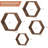 Hexagon Floating Shelves Set Of 8 - Farmhouse Honeycomb Wall Shelf For Storage And Display - Wall Mounted Rustic Wood Shelving For Bathroom, Kitchen, Bedroom, Living Room-751400437