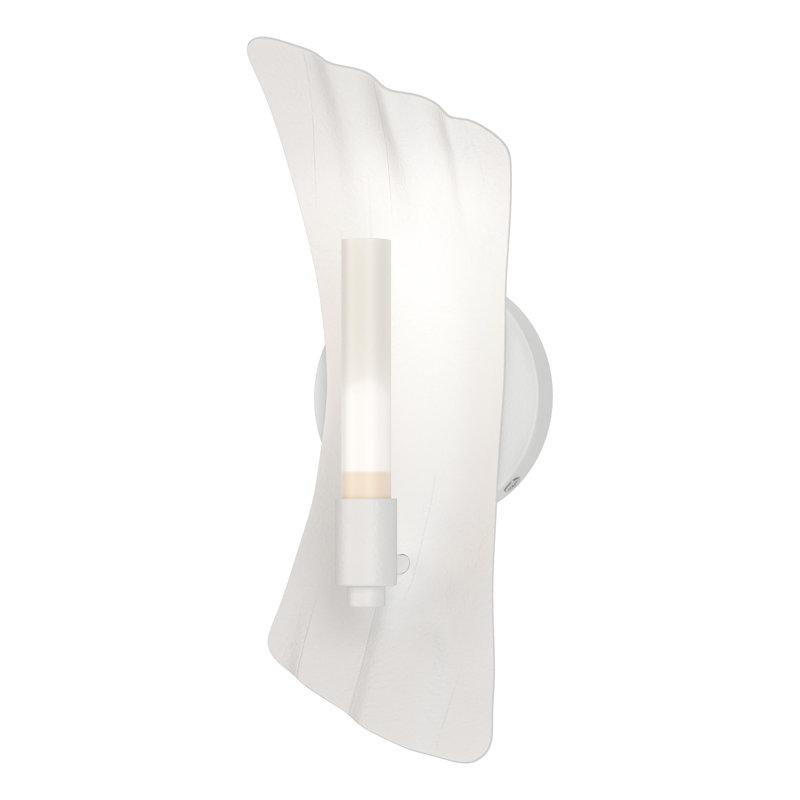 Crest Steel Armed Sconce, White