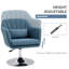 HOMCOM Swivel Accent Chair Linen Fabric Tub Vanity Chair-2005773938