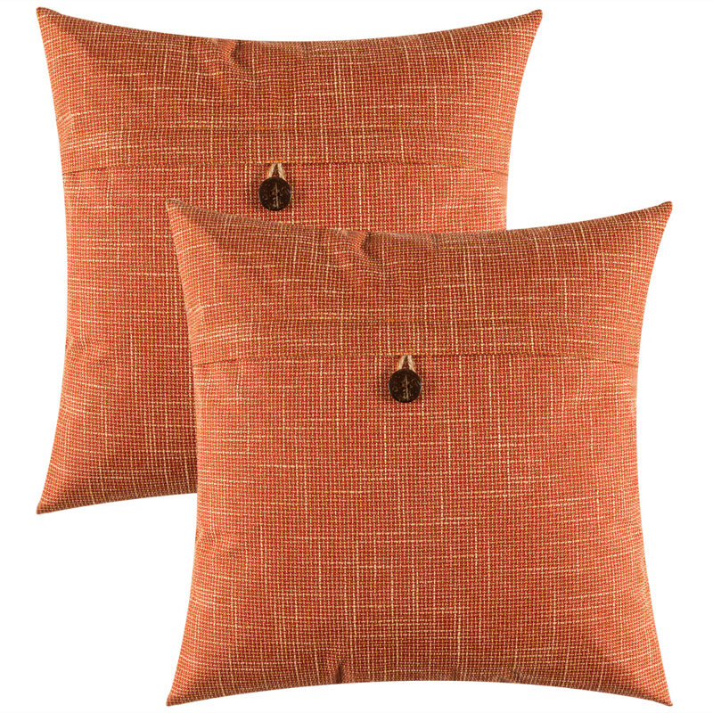Housses de coussin carrées, Noir, 20 po x 20 po, Non