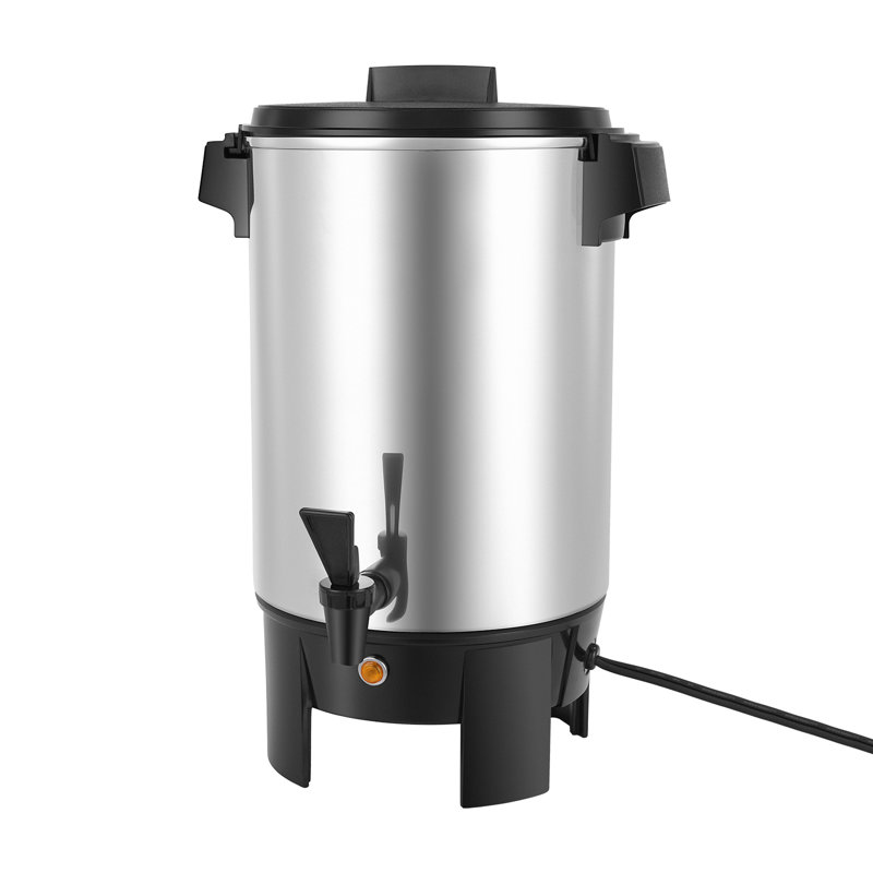 Commercial Coffee Urn, 30 Cup 152oz Hot Beverage Dispenser with Dripless Faucet, 1090W Quick-Brewing Coffee Maker, Automatic Temperature Control, for Catering, Party, Church & Restaurant