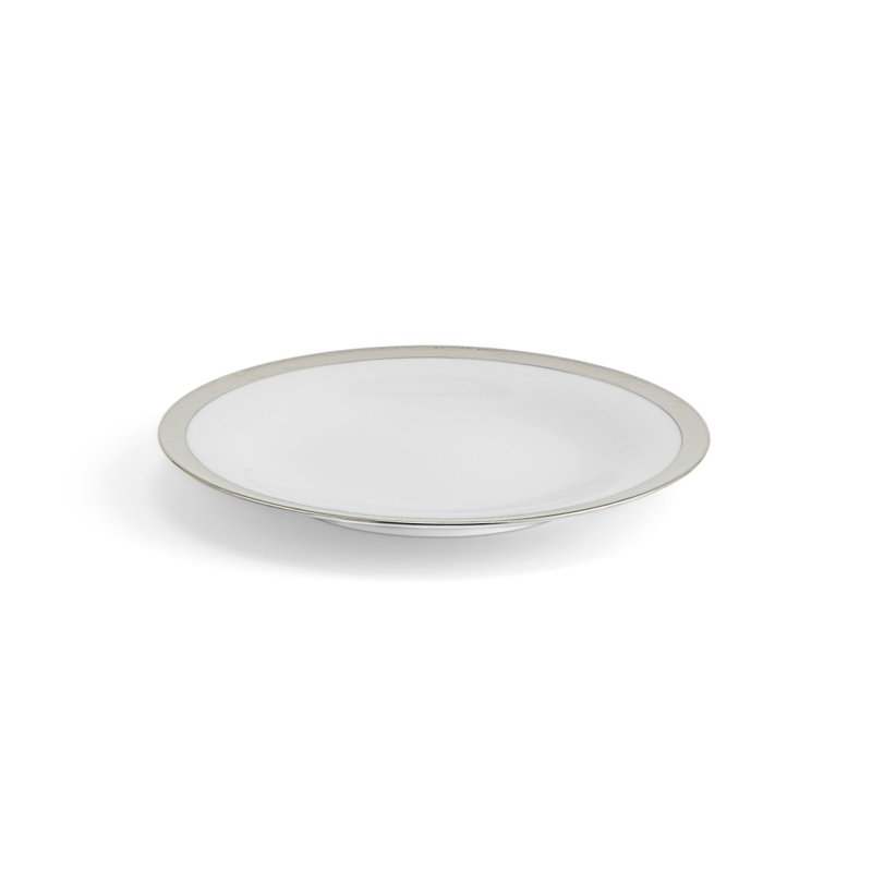 Smith Handmade Porcelain Salad/Dessert Plate, Platinum