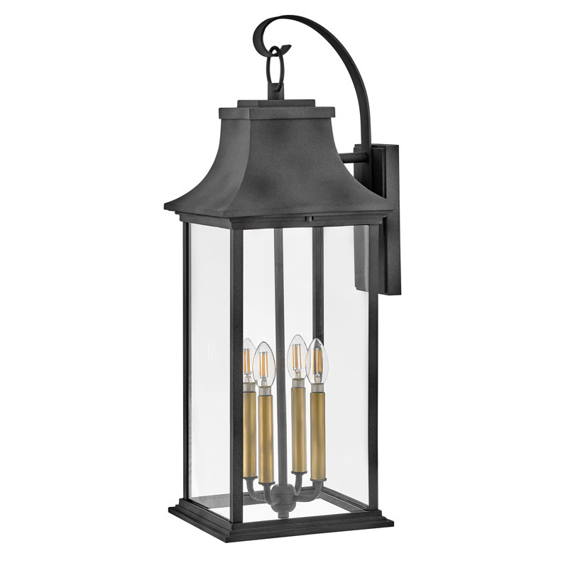 Adair 4-Light Outdoor Wall Mount Coach Lantern - Aged Zinc