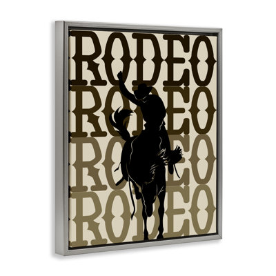 Rodeo Gradient Cowboy Floating Frame, design by CAD Designs