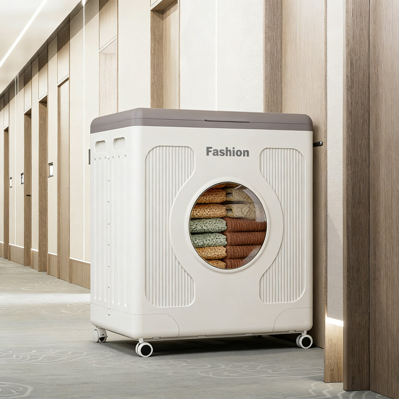 Grand panier à linge sur roulettes avec couvercle, panier à linge pliable avec roulettes, transport facile pour la salle de lavage, organisateur à grande capacité pour chambre à coucher, courtepointes et vêtements