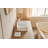 Tresa Modern Rectangular Vessel Bathroom Sink Basin in Stone Resin with Pop-Up Drain