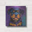  «Woof Rottweiler» par Rich Monet, art mural en métal, 12 po x 12 po-708507742