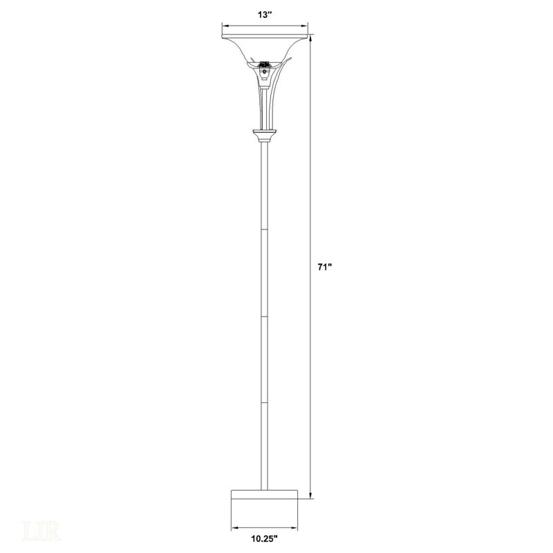 Lampe torchère sur pied en acier brossé Jessa, surface texturée résistante aux rayures
