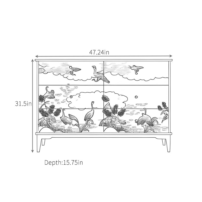 Buffet de 47,24 po de largeur Efrat, Noyer