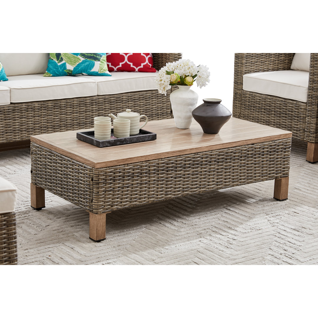 Centrahoma Rectangular Metal Outdoor Coffee Table , 43.3'' in. W 22.2'' in. D Wade Logan®