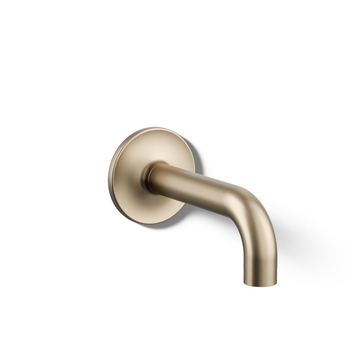 Purist Wall-Mounted Tub Spout, Vibrant Brushed Bronze