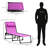 Purple Beach Sun Chair With Breathable Mesh, 4 - Position Reclining And Bungee Seat For Outdoor Use Foldable Chaise Lounge Reclining, Yard