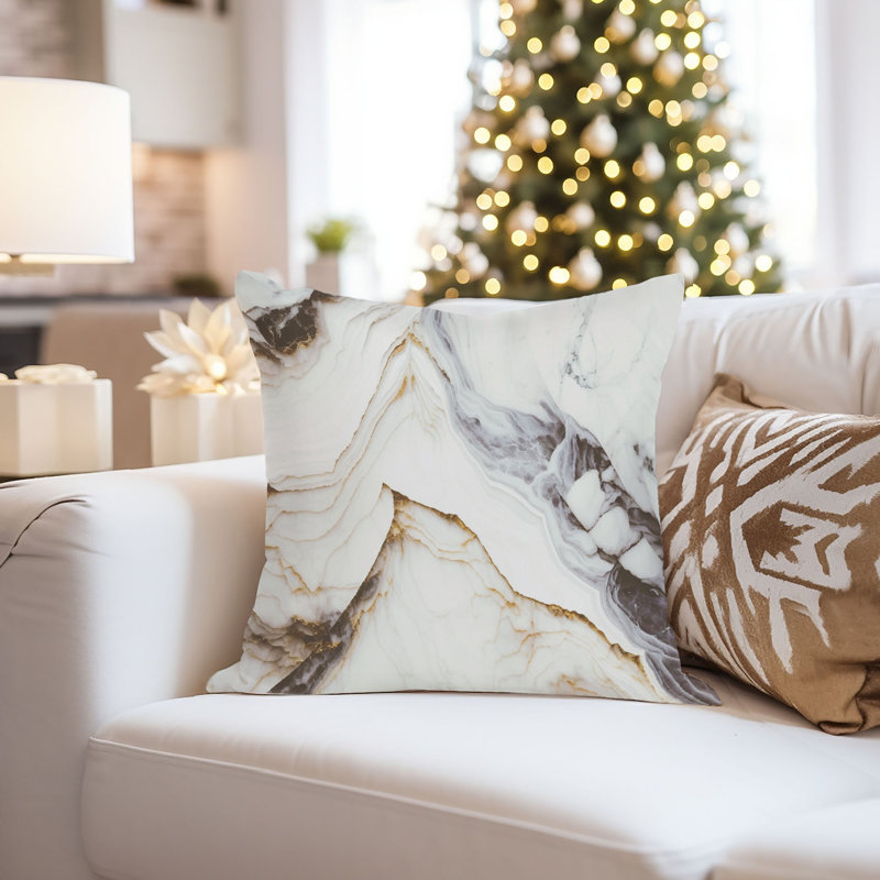 Abstract Geode Marble Agate IV Modern Throw Pillow Cover, 18x18