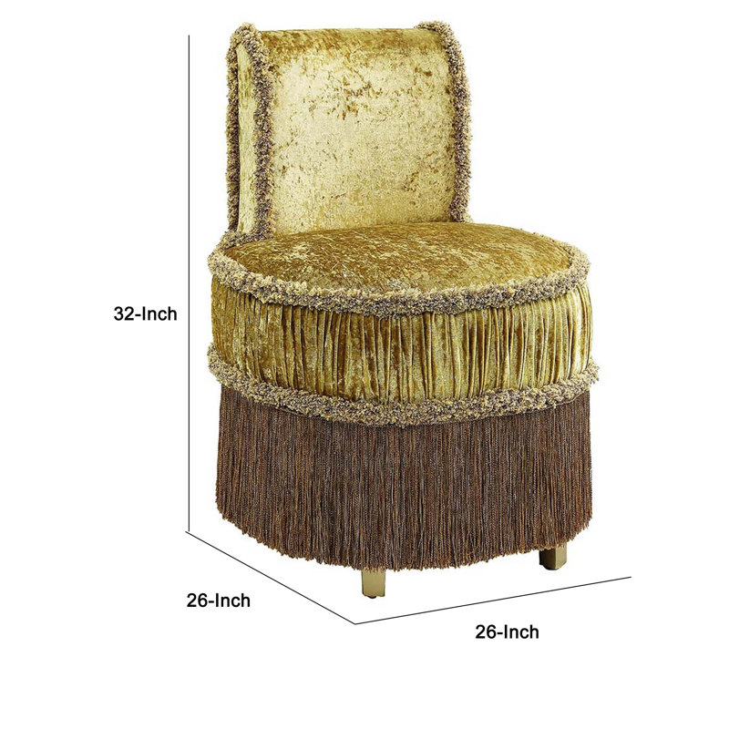 Tabouret de coiffeuse en velours Jeramee