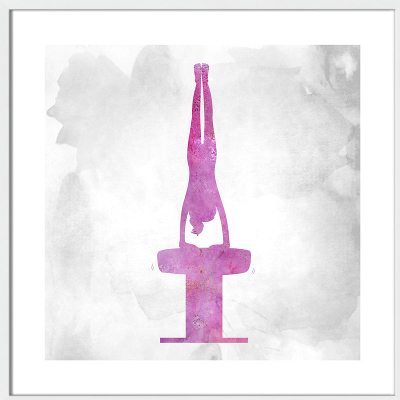 Gymnastique 1, H 12 po x l 12 po x P 0,63 po, Cadre blanc