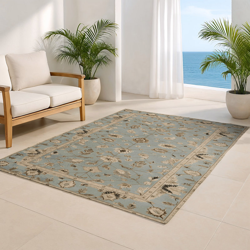 Tapis turc intérieur et extérieur gris, Rectangle 5 pi x 7 pi