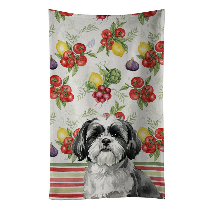 Torchon noir et blanc Shih Tzu, Black/White Shih Tzu