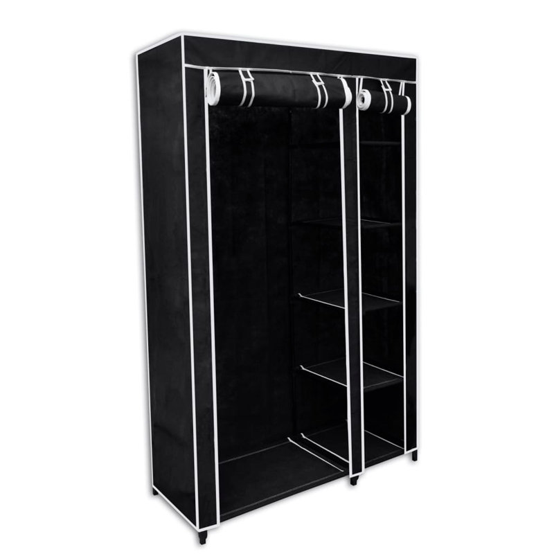 Cargan 110cm Portable Wardrobe, Black