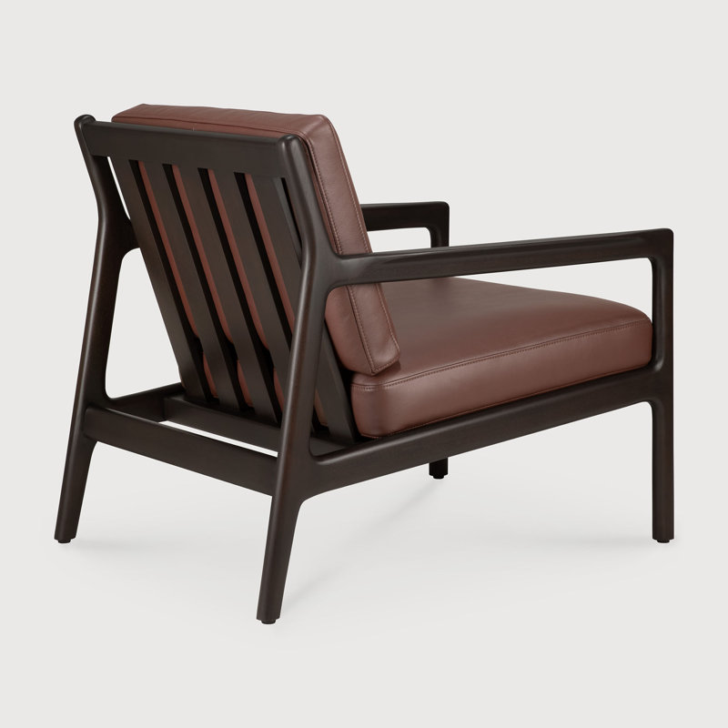 Jack Lounge Chair, Burgundy Leather