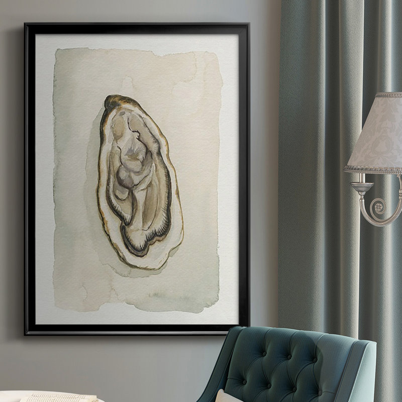 «Soft Half Shell II», reproduction encadrée de qualité supérieure - prête à être accrochée, Noir