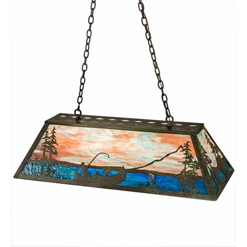 Trout And Fisherman 6 - Light Pendant