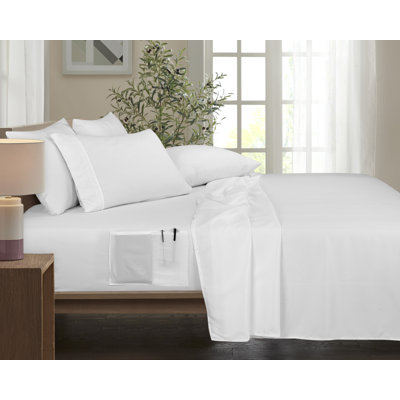 Rayon From Bamboo 6 Piece 1800 Thread Count Smart Pocket Sheet Set