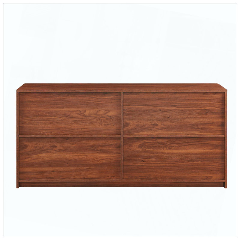 Buffet moderne ondulé, armoire de rangement à contour incurvé, armoire à 4 portes avec fonction de rangement, convenant à la cuisine / chambre à coucher / salon
