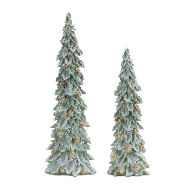 Pinecone houx scintillant (ensemble de 2)
