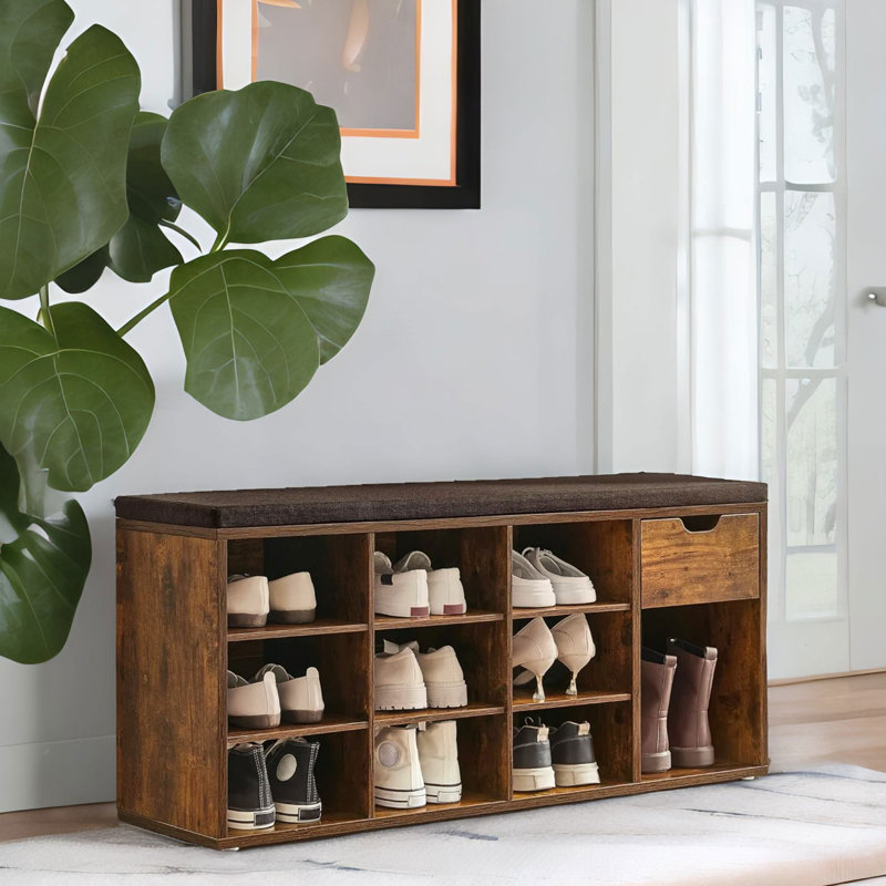 10 Pair Shoe Storage Bench