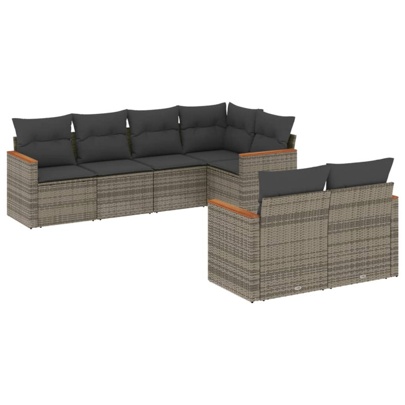 Ensemble de canapé de jardin modulaire en rotin PE 7 pièces Vidaxl