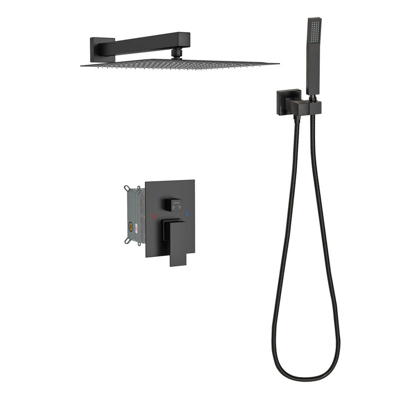 2-Function High-Pressure Rainfall Shower System, Tub Faucet Set
