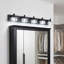 Applique murale moderne de 36 po à 5 lumières avec abat-jour en cristal à DEL 36 po-1771169828-1771169827