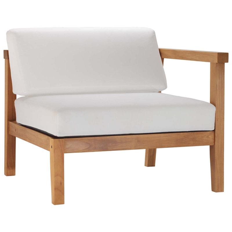 Fauteuil d'extérieur droit en bois de teck Muret