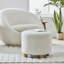 Tabouret rond crème