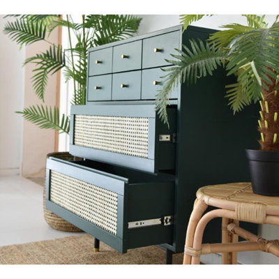 Commode d'appoint en rotin