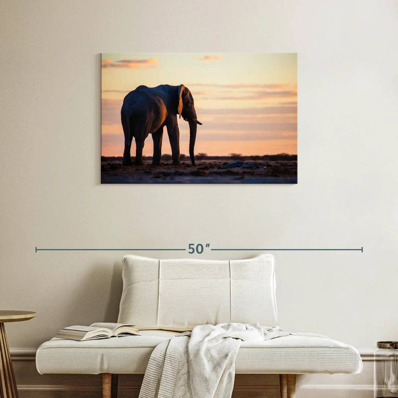 Éléphant solitaire Brampt, H 24 po x l 36 po