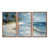 Toile avec cadre flottant brun