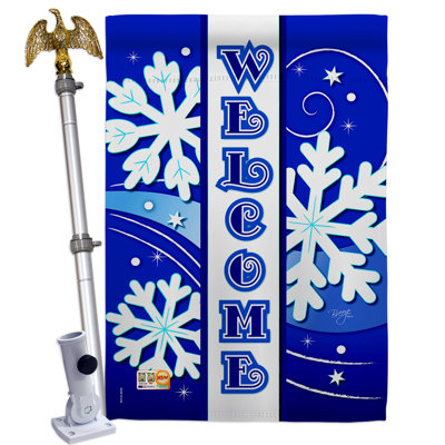 Double Sided 40'' H x 28'' W Polyester Christmas Flag Set