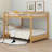 Wood Queen Size Bunk Bed With Ladder-1612624275
