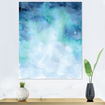 Abstrait océan truquoise et vagues bleues - Art sur toile moderne et contemporain