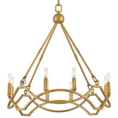 Lustre rond à huit lumières Leona