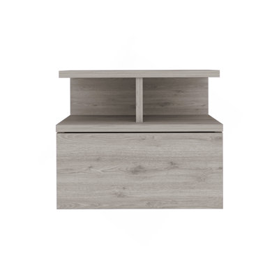 Adele Floating Nightstand With Drawer And Open Storage Shelves