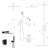 10 Inch Wall Mounted Dual Square Shower Head System - Oil Rubbed Bronze Rubber-124583720