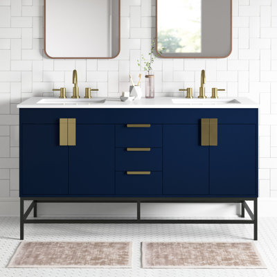 Eugene 60" Double Bathroom Vanity Set