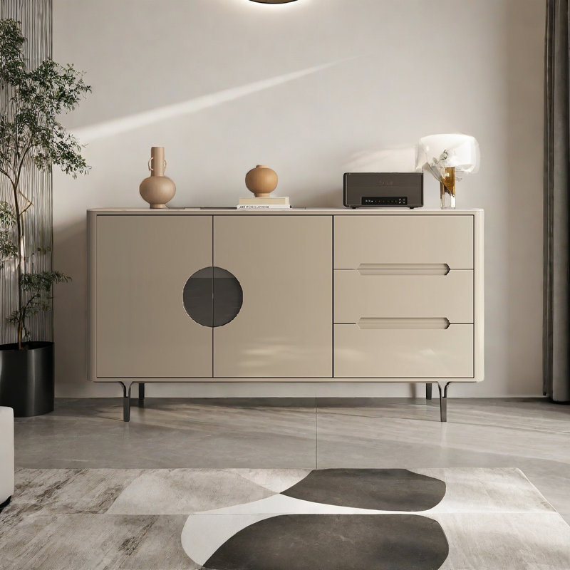 Image showcasing Licalilo Luxury Modern Minimalist Storage Cabinet | Wayfair